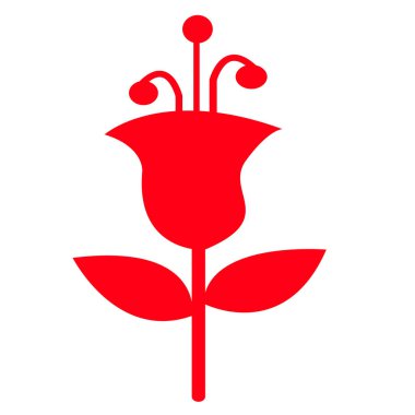 Çiçek simgesi flora işareti tasarımı