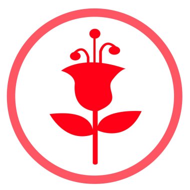 Çiçek simgesi flora işareti tasarımı