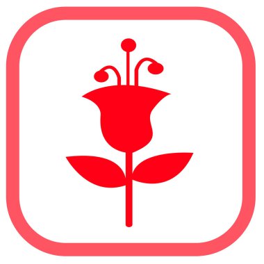 Çiçek simgesi flora işareti tasarımı