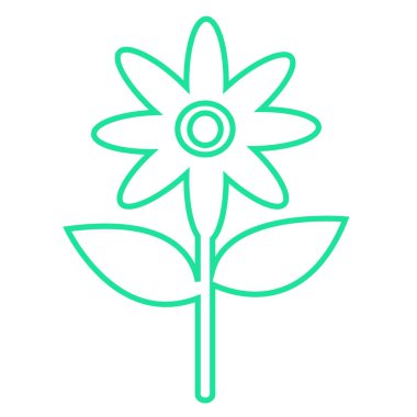 Çiçek simgesi flora işareti tasarımı