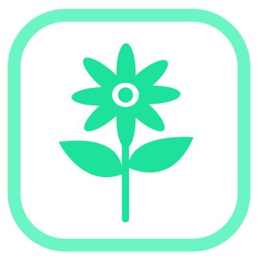 Çiçek simgesi flora işareti tasarımı