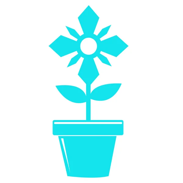 Blomma Ikon Flora Tecken Symbol Design — Stock vektor