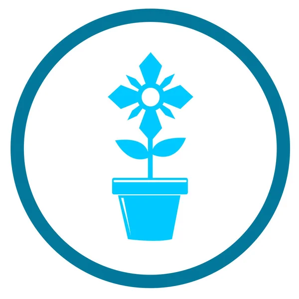 Blomma Ikon Flora Tecken Symbol Design — Stock vektor