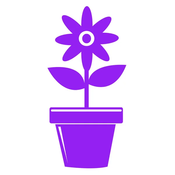 Blomma Ikon Flora Tecken Symbol Design — Stock vektor