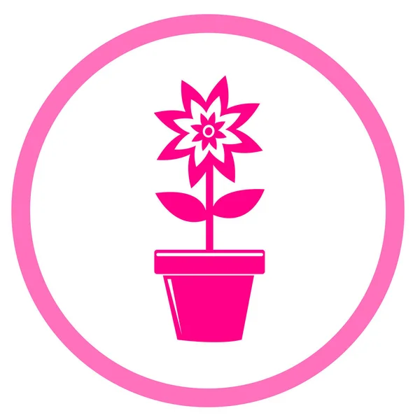 Blomma Ikon Flora Tecken Symbol Design — Stock vektor