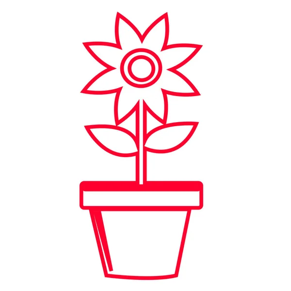 Blomma Ikon Flora Tecken Symbol Design — Stock vektor