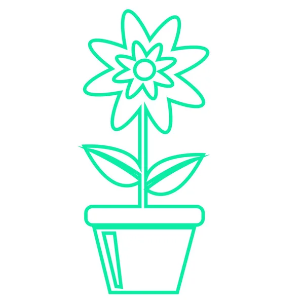 Květinová Ikona Flóra Symbol Design — Stockový vektor