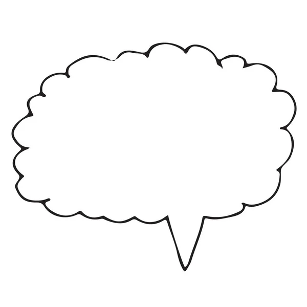 Speech Bubble Icon Hand Drawn — Stock Vector