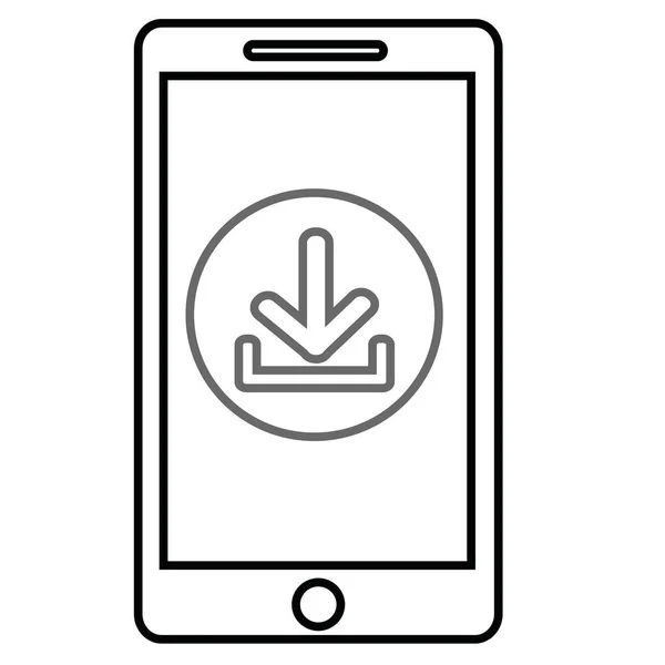 Telefono Cellulare Icona Segno Simbolo Design — Vettoriale Stock