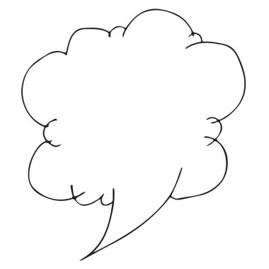 Konuşma balonu simgesini elle çizilmiş