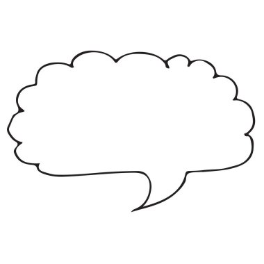 Konuşma balonu simgesini elle çizilmiş