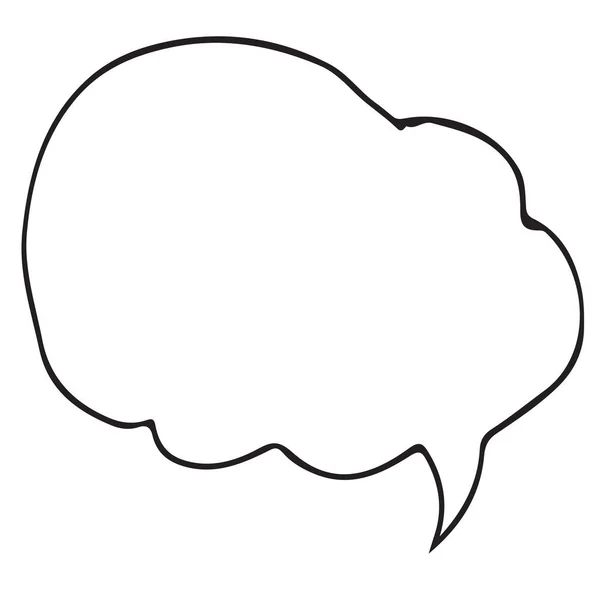 Speech Bubble Icon Hand Drawn — Stock Vector
