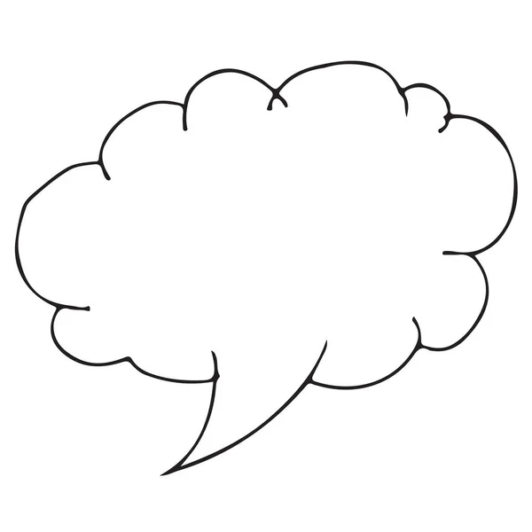 Speech Bubble Icon Hand Drawn — Stock Vector