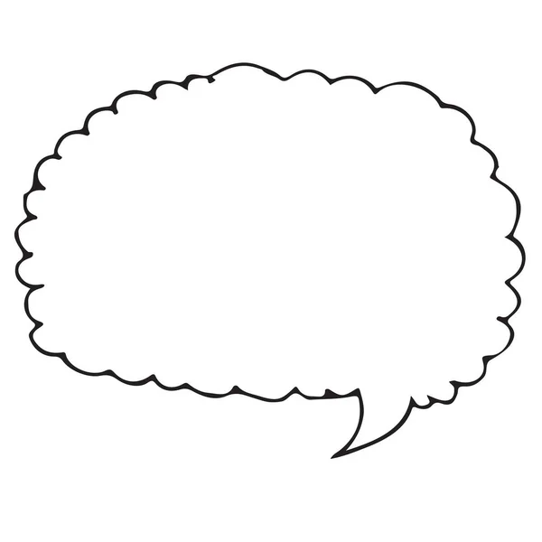 Speech Bubble Icon Hand Drawn — Stock Vector