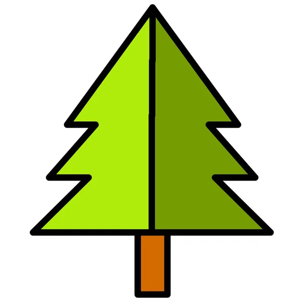 クリスマスツリーアイコン記号のデザイン — ストックベクタ