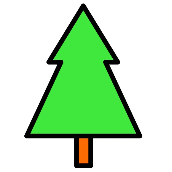 クリスマスツリーアイコン記号のデザイン — ストックベクタ