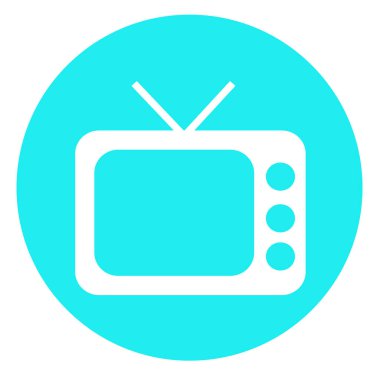 Retro TV icon sign symbom dessign