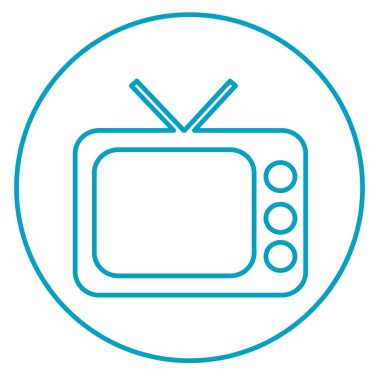 Retro TV icon sign symbom dessign