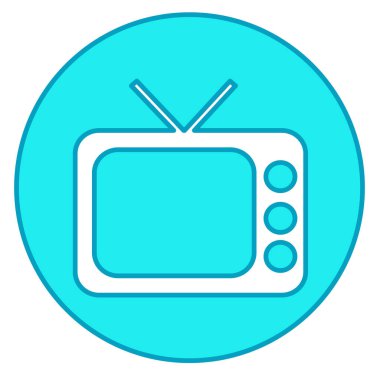 Retro TV icon sign symbom dessign