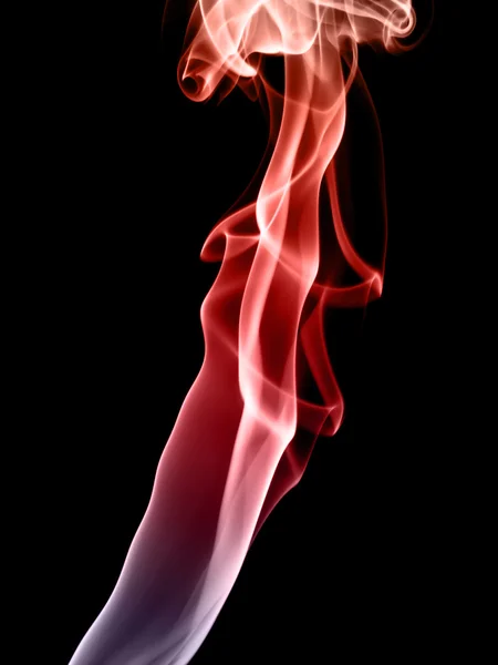 Red Smoke on black background — Stock Photo, Image