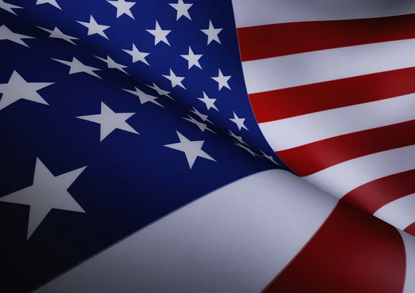 American Flag Waving Close Up Illustration — Stock Photo, Image