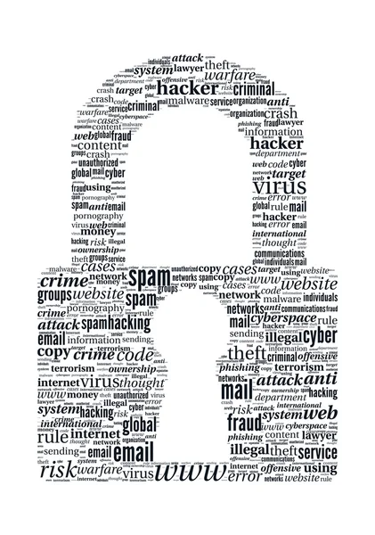 hacker kavramı - soyunma tipografik vektör kelime bulutu şeklinde.