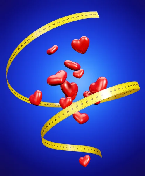Reduzindo Ataque Cardíaco com Ilustração do Conceito de Dieta — Fotografia de Stock