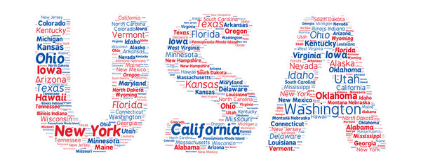 United States of America word cloud
