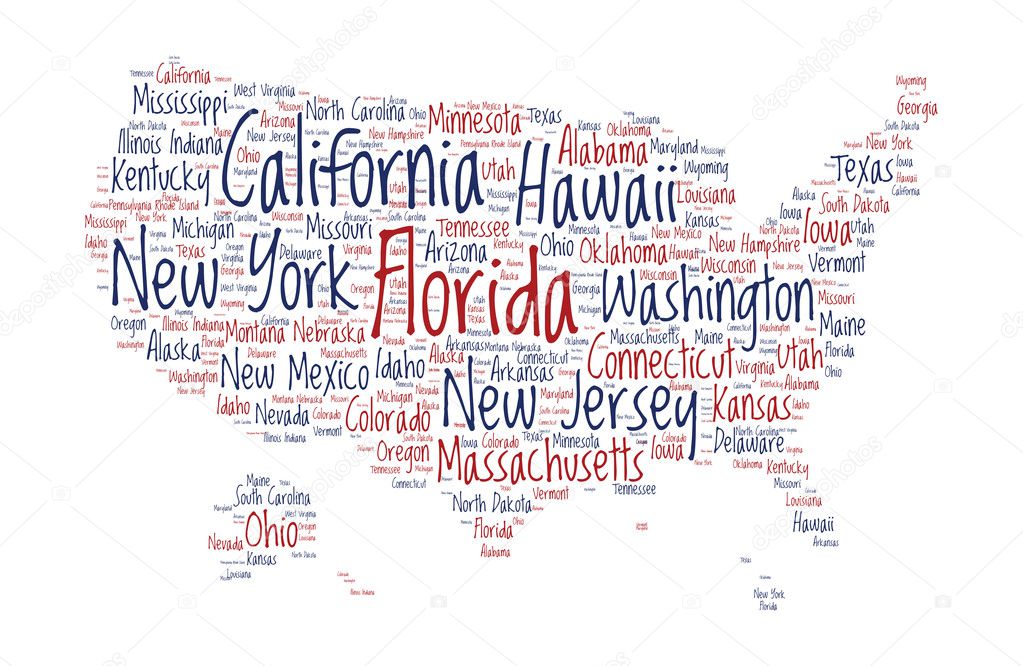 United States of America word cloud
