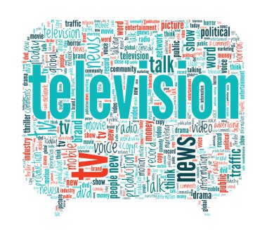 Television Concept Word Cloud clipart