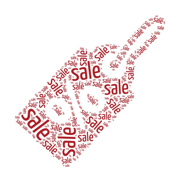 ขายและลดราคา คอนเซ็ปต์ Word Cloud ในรูปป้ายราคา — ภาพเวกเตอร์สต็อก