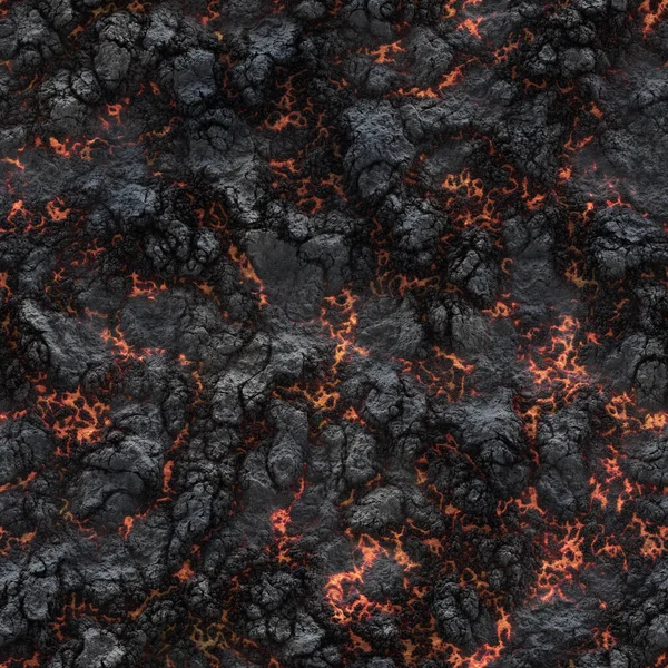 Seamless Lava Magma Volcanic Texture — Stock Photo, Image