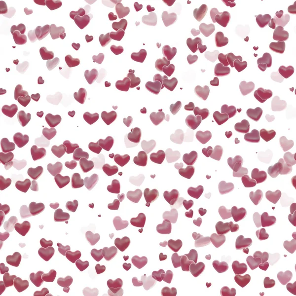 Seamless Heart Pattern Isolated White Background Including Clipping Path — Stock Photo, Image