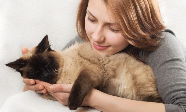 Ženské veterinární lékař — Stock fotografie