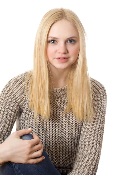 Blond nastolatka dziewczyny — Zdjęcie stockowe