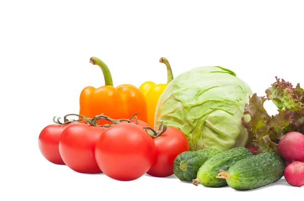 Verduras aisladas sobre fondo blanco — Foto de Stock