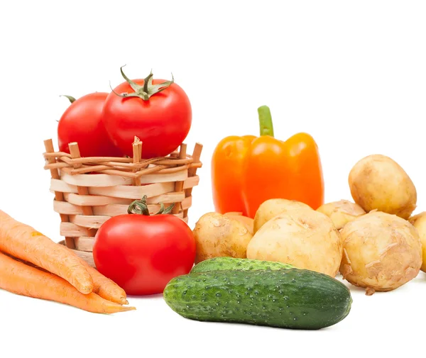 Pyszne warzywa na białym tle — Zdjęcie stockowe