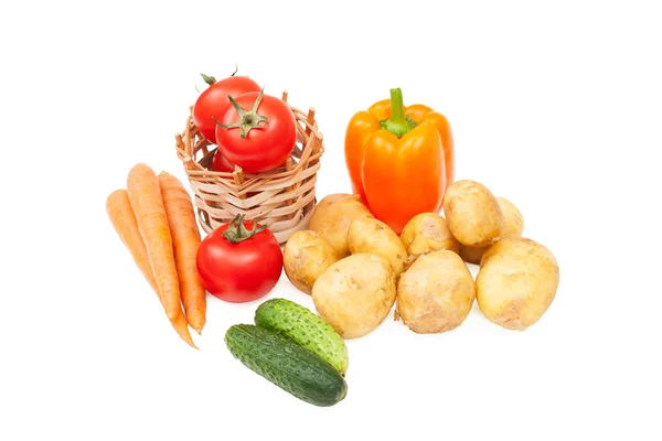 Légumes isolés sur fond blanc — Photo