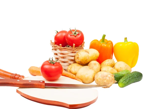 Set vegetables isolated on a white background — Stock Photo, Image