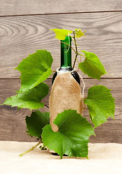 Botol anggur dan anggur — Stok Foto