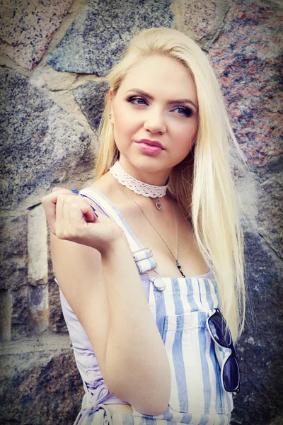 Blonde teen girl — Stock Photo, Image