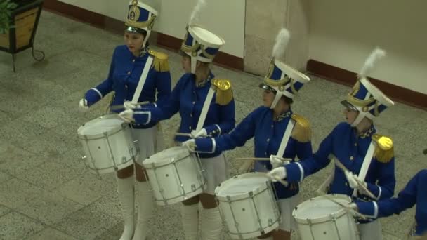 Drummer girls — Stock Video