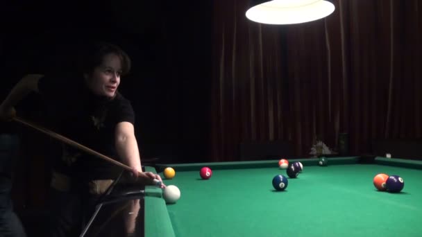 Amerikan Bilardo — Stok video