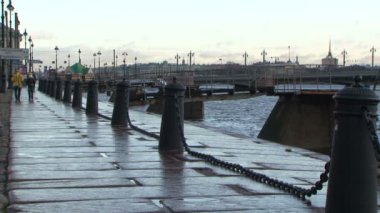 saint-Petersburg tarihi merkezinde Neva Nehri