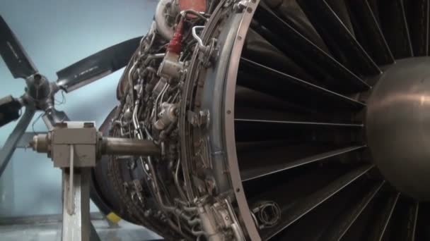 Turbojet aircraft engine — Stock Video