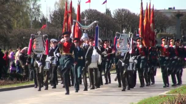 Banda militar rusa — Vídeos de Stock