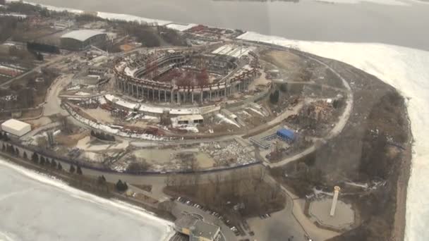 Construction site view from the top — Stock Video