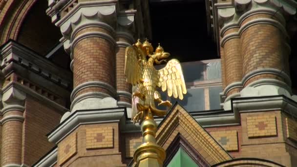 El Salvador en la Catedral de la Sangre derramada. Sankt-Petersburg — Vídeos de Stock