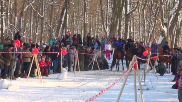 Tłum wakacje Park — Wideo stockowe