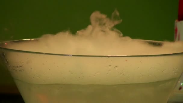 Dry ice in the water — Stock Video